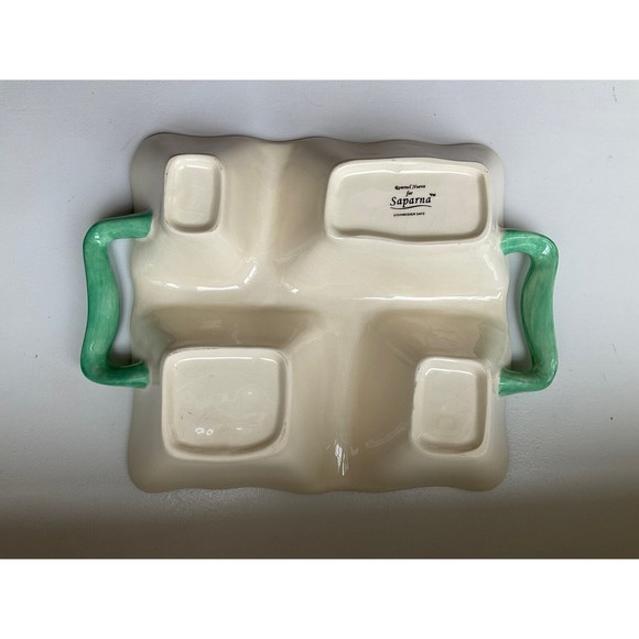Rommel Nueva for Saparna Divided Side Serving Dish/Vegetable Platter Vintage. - Picture 6 of 9